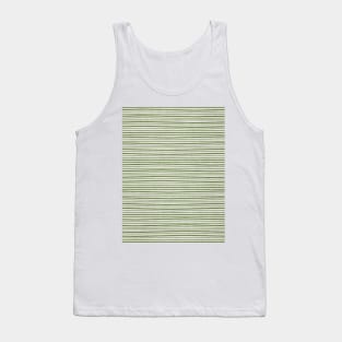 Horizontal Dark Green Lines on Light Grey Background Tank Top